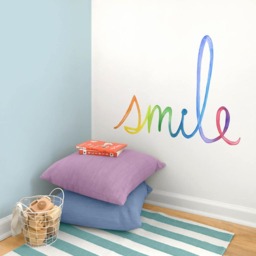 Watercolor Words - Smile Peel-And-stick Wall Decals Mej - thumbnail 2