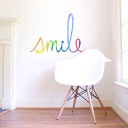 Watercolor Words - Smile Peel-And-stick Wall Decals Mej - thumbnail 3