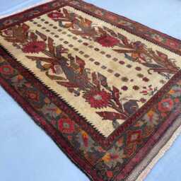 3x5 Sultani Accent Rug - Floral Tribal Rug- Hand-Knotted Wool Rug, Vegetable Dyed, Perfect For Living Room, Bedroom, Kids Room Gift - thumbnail 3