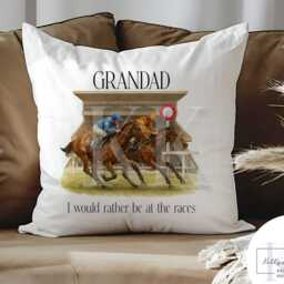 Horse Racing Personalised Cushion - Do Not Disturb The Is On Races Betting Slip Gift For Him Custom 2 - thumbnail 3