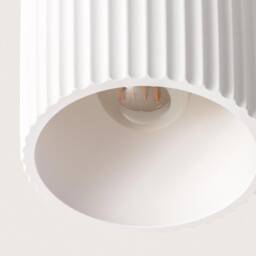 Greece - Ceiling Spotlight Minimalist Lighting Fixture Cylinder Plaster Downlight White Minimalist Light Fixtures - thumbnail 3