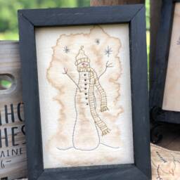 Tall Primitive Stitchery Framed Print - thumbnail 3