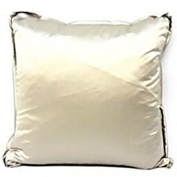 Gold Vivienne Metallic Custom Decorative Pillow Cover, Throw Beige Silk Taffeta, Satin Size 23 X - thumbnail 2