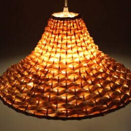 Hat-Shaped Bamboo Pendant Light Rustic Woven Lighting - thumbnail 3