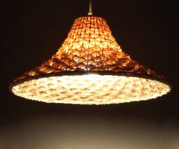 Hat-Shaped Bamboo Pendant Light Rustic Woven Lighting - thumbnail 1