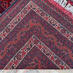 6x9 Afghan Bukhara Wool Carpet - Artisan Handwoven Traditional Design Large Area Rug For Lounge, Hallway Or Office Interior - thumbnail 4