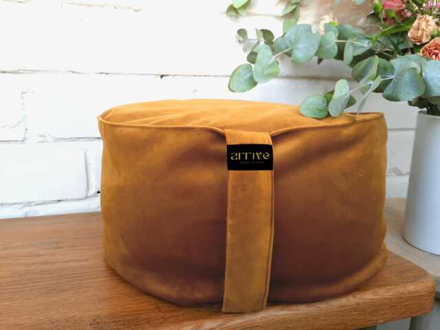 Velvet Pouf Cover Only - Round Zafu Meditation Cushion Case Floor Puff Sustainable Mindful Gift Custom Size - image 1