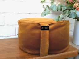 Velvet Pouf Cover Only - Round Zafu Meditation Cushion Case Floor Puff Sustainable Mindful Gift Custom Size - thumbnail 1