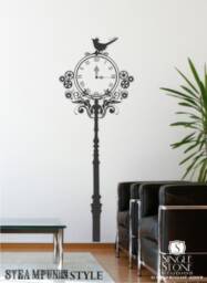 Steampunk Clock Wall Decal - Vinyl Text Words Stickers Art Custom Home Decor - thumbnail 1