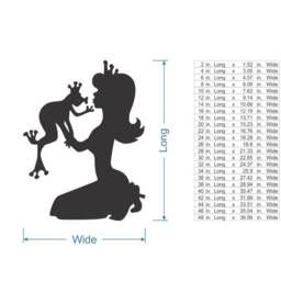 Unfinished Wooden Princess Kissing Frog Shape - Wall Art Decor - thumbnail 3