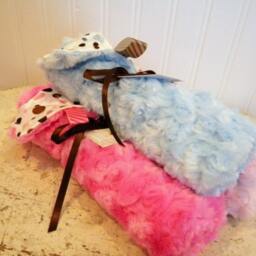 Satin & Minky Baby Lovey Blanket Soft Newborn Comforter - thumbnail 4