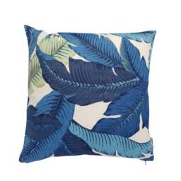 Outdoor Pillow Cover, Cover Only, Blue Palm Leaf Cushions, Tropical Tommy Bahama, Pillows, Chair Cushions - thumbnail 2