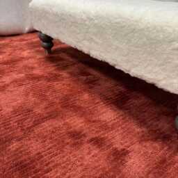 Premium Luxury Footstool With Cozy Fur- Off White Creamy Bench Coffee Table Handmade Chesterfield Footrest Made in UK - thumbnail 3