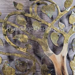 Hand Painted Metal Tree Of Life Wall Art - thumbnail 3