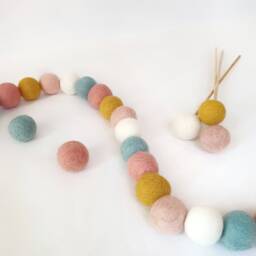 Bloom Pastel Curtain Felt Ball Pom Tie Backs - thumbnail 2