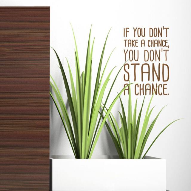 "Inspirational Quote Wall Decal - ""If You Don't Take A Chance" - image 1