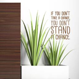 "Inspirational Quote Wall Decal - ""If You Don't Take A Chance" - thumbnail 1