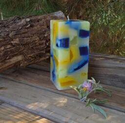 Easter Decorations, Gift, House Warming Pillar Candle , Spring Decorations, Summer Bathroom Decor - thumbnail 2