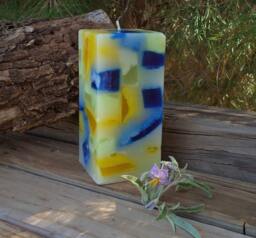 Easter Decorations, Gift, House Warming Pillar Candle , Spring Decorations, Summer Bathroom Decor - thumbnail 3