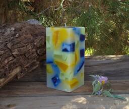 Easter Decorations, Gift, House Warming Pillar Candle , Spring Decorations, Summer Bathroom Decor - thumbnail 1