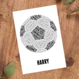 Personalised Football Word Art Print, Sport, Fan Gift, Custom Wall Framed Picture, Present For Him Her, Boys, Girls Nl - thumbnail 3