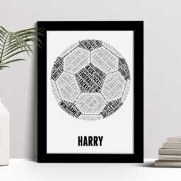 Personalised Football Word Art Print, Sport, Fan Gift, Custom Wall Framed Picture, Present For Him Her, Boys, Girls Nl - thumbnail 2