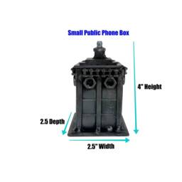 The Phone Box - Open Top. 4 Inches High. 100% Handmade. Made Out Of Scrap Metal. A Perfect & Unusual Gift For Sci-Fi Fan - thumbnail 2