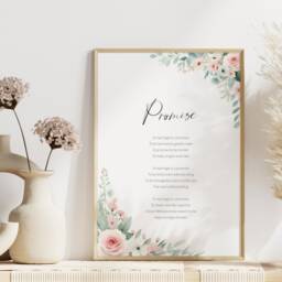 Promise Marriage Poem Print - Wedding Ceremony Reading Romantic Wall Art Or Anniversary Gift Unframed - thumbnail 4