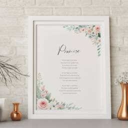 Promise Marriage Poem Print - Wedding Ceremony Reading Romantic Wall Art Or Anniversary Gift Unframed - thumbnail 3
