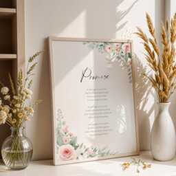 Promise Marriage Poem Print - Wedding Ceremony Reading Romantic Wall Art Or Anniversary Gift Unframed - thumbnail 2