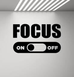 Focus Wall Decal Motivational Sign Gym Quote Office Poster Fitness Mural Sport Gift Vinyl Sticker Inspirational Decor Art Print G267 - thumbnail 1
