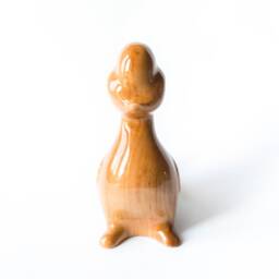 Hand Carved Ash Wood Duck Figurine Minimalist Sculpture - thumbnail 3