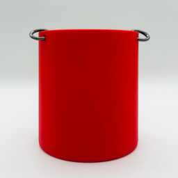Matte Red Hanging Planter With Black Chain - Modern Home Decor - thumbnail 3