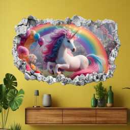 Unicorn Wall Decal Sticker Mural Poster Print Art Kids Girls Bedroom Nursery Decor Kv3 - thumbnail 2
