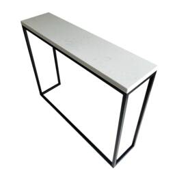 Console Table Radiator Cover Mild Steel Frame With Quartz Worktop - thumbnail 3