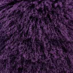 Dark Purple Mongolian Sheepskin Fur Cushion Made To Order Custom Sizes Double/Single Sided - thumbnail 4