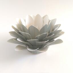 Paper Lotus Lantern -Metallic Pale Green