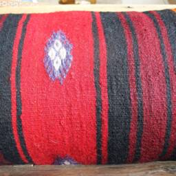 3060cm - 1224In Lumbar Vintage Kilim Cushion Cover Handwoven - Red Orange Black - thumbnail 2