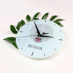 A Clock With A Bichon Frise Dog. New Collection The Geometric Dog - thumbnail 2