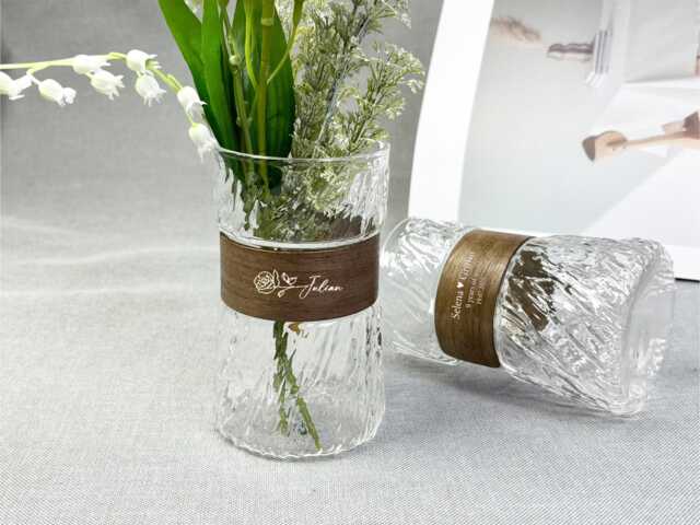 Personalized Engagement Glass Vase Home Decor, Custom Commemorative Wedding Bridesmaid Proposal Vase, Vases Party Gift - image 1