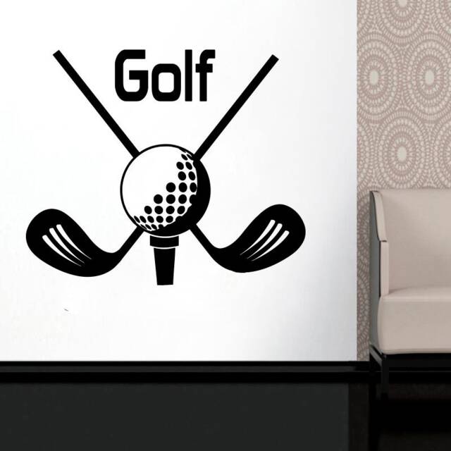 Golf Wall Decal Removable Vinyl Ball & Clubs Sticker 2278 - image 1