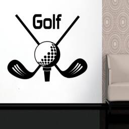 Golf Wall Decal Removable Vinyl Ball & Clubs Sticker 2278 - thumbnail 1