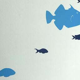 Fish Wall Decal Nautical Bathroom Decor - 24 Piece Set Stickers Unique Kids Room Or Boy Nursery Ocean Decals For - thumbnail 2
