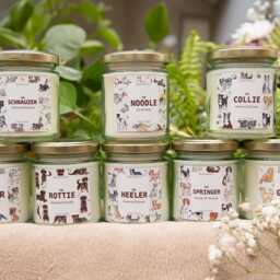 The Sausage Dog Daschund Scented Soy Wax Vegan Hand Poured Jar Candle - thumbnail 3