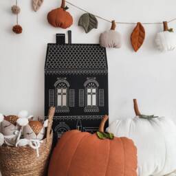 Linen Pumpkin Shaped Cushion Decorative Autumn Pillow Halloween Decoration - thumbnail 2