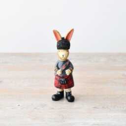 Hand Painted Poly Resin Rabbit Figurine Tartan Jasper - thumbnail 3