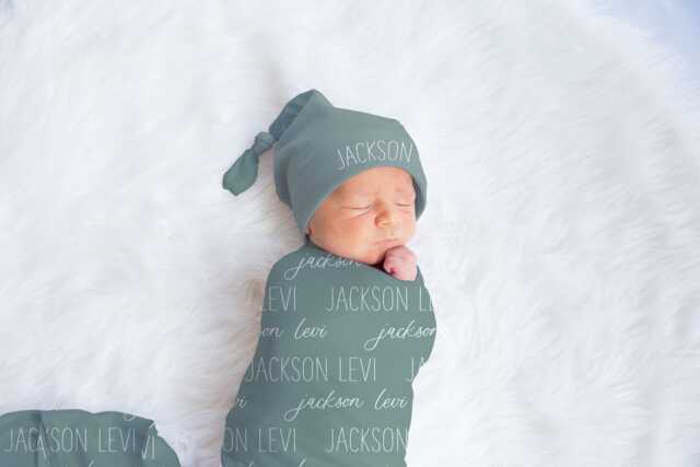 Personalized Baby Name Blanket, Gift, Custom Coming Home, Gender Neutral Hospital Shower Js12 - image 1