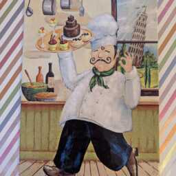 "Pastry Chef Ceramic Wall Art Tile, 8"" By 12" - thumbnail 2