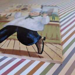 "Pastry Chef Ceramic Wall Art Tile, 8"" By 12" - thumbnail 3