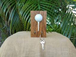 Golf Ball Key Holder, Beach Rack, Ring Golfer Gifts, Leash Hook, Gifts For Men, Man Cave Decor - thumbnail 1